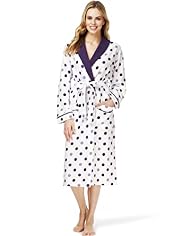Pure Cotton Spotted Waffle Dressing Gown