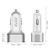 [ USB Car Charger ] JOTO 6.6A/33W 3 Ports USB Car Charger with Smart IC Intelligent High Speed Charging [Metal Series] - Portable Fast External Battery Pack Vehicle Charger compatible to Apple and Android devices (iPhone, iPad, Apple Watch, Samsung Galaxy, Galaxy S6, HTC M9, Nexus, Motorola, Nokia, Sony, MP3, GPS, Bluetooth Speaker and More) Mobile Smartphones and Tablets UNIVERSAL Portable Rapid Travel Charger, 3 USB Quick Car Charger Adapter [Silver / White]