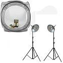 Ex-Pro Photo light tent, cube with Professional Day light TRUE WHITE 6400K Lighting Kit Lamps, 28" x 28" / 75cm x 75cm for white back photography, includes 4 Colour Backgrounds Red, White, Black & Blue. Ideal for catalouge product photography or selling catalouge products online. Photo light tents, Photo light cubes, Photographic tents.