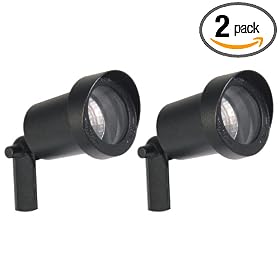 Northern International GL22760BK2 Cast Aluminum Spot Light, Black, 2-Pack
