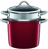 Silit 0524.1868.11 Pastatopf mit Deckel 24 cm Vitaliano Rosso