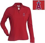 MLB Los Angeles Angels Dark Red Womens Fortune Long Sleeve Shirt