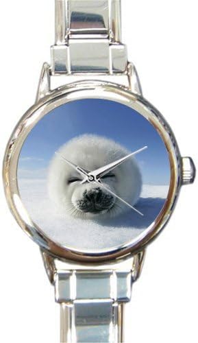 Sister/Mother/Girlfriend Gift Cute Baby Polar Bear Italian Charm Women's Watch