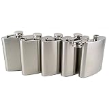 Buy 5 X Stainless Steel 6 Oz Alcohol/Water Hip Flask