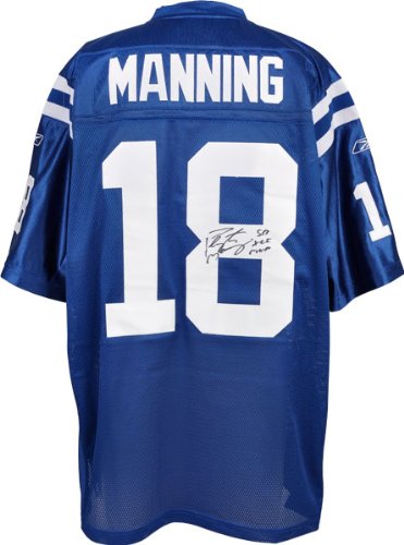 Peyton Manning Autographed Jersey | Details: Indianapolis Colts, Reebok, Authentic, Blue, 