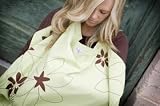 Green Floral Nursing Cover