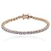18kpl Genuine Diamond Accent 7.25" Bar Line Bracelet