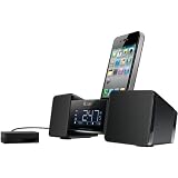 iLuv IMM155BLK Vibro II - Dual Alarm Clock with Bed Shaker - Speakers - Retail Packaging - Black