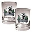 Minnesota Timberwolves 2pc Rocks Glass Set - Primary Logo NBA Basketball