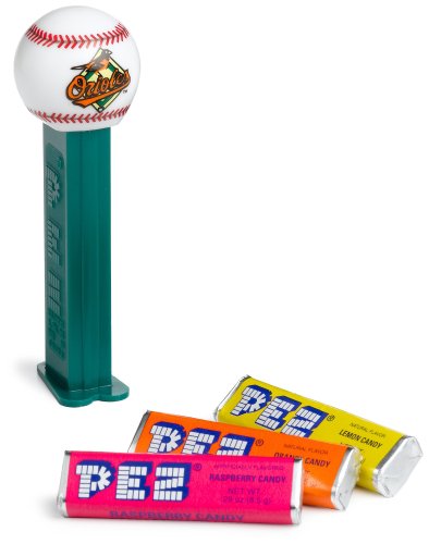 PEZ MLB Baltimore Orioles, 0.87-Ounce Candy Dispensers (Pack of 12) by PEZ