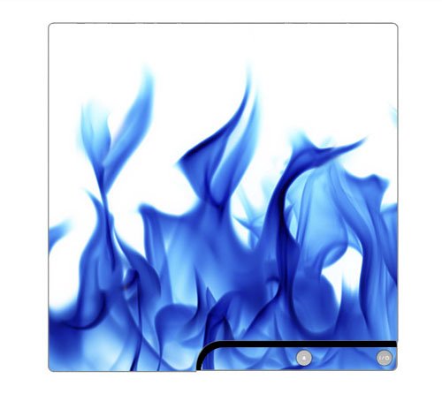 Blue Flame Decorative Protector Skin Decal Sticker for PlayStation 3 PS3 SLIM Console Blue Flame Decorative Protector Skin Decal Sticker for PlayStation 3 PS3 SLIM Console