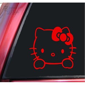 Hello Kitty Vinyl Decal Sticker - Red