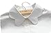 Joyci Woman Half Shirt Collar Pure White Decorate Wave Shape Lapel False Collar Detachable Fake Collar