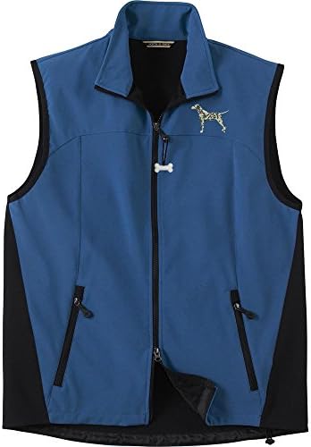 Dalmatian Men's High Tec Vest, Bone Zipper Pull