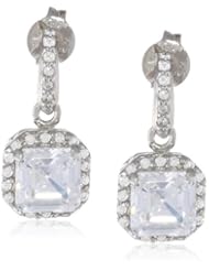 Sterling Silver 6mm Asher Cut Drop Post Earrings