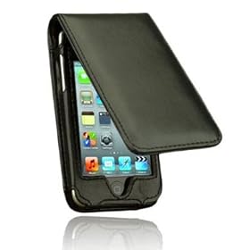 TeckNet Etui en cuir de Apple iPod Touch 4G + 2 x Film de protection