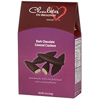 Chocolates on Broadway Dark Chocolate Covered Cracker, 5-Ounce Boxes (Pack of 4)