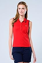 Red! Collection Sleeveless Tipped Pique Polo