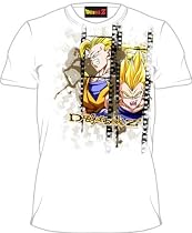 Dragonball Z Goku & Vegeta Filmstrip White Adult Tee T-Shirt