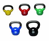 CanDo 10-3199 Vinyl-Coated Kettlebell, 5-piece Set