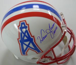 Warren Moon Signed Oilers Full Size Replica Helmet - HOF 06
