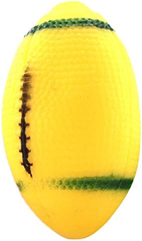 HAKUMA Vinyl Rugby Shape Squeaky Toys Chew Toys for Dogs/Puppies(10*6cm,random colors)