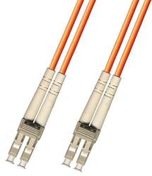 1M (3FT) Multimode Duplex Fiber Optic Patch Cable (50/125) - LC to LC - GENUINE Corning