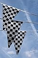 Black and White Checkered Race Flag Nascar Banner 32ft