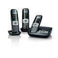 Gigaset C610A Trio DECT Cordless Phone with Answer Machine - Black