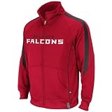 NFL Men's Atlanta Falcons Tailgate Time Track Adult Long Sleeve Full Zip Track Jacket (Bright Cardinal/Black, X-Large)