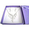 Deluxe Rhinestone Necklace & Earring Set (A) ~ Elegant Rhinestone Jewelry & Accessories ~ Great Gift Idea!
