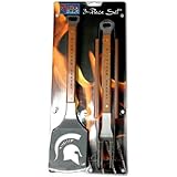 NCAA Michigan State Spartans 3PC BBQ Set, Heavy Duty Stainless Steel Grilling Tools