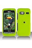 LG VU PLUS GR700 Cell Phone Rubber Feel Neon Green Protective Case Faceplat ....