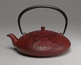 Joyce Chen 22-Ounce Japanese Tetsubin Cast-Iron Year of the Rooster Teapot, Red