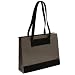 The Runway Leather & Twill Ladies Laptop Computer Tote Bag - Brown