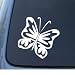 BUTTERFLY - Monarch Moth - Car, Truck, Notebook, Vinyl Decal Sticker #1086 | Vinyl Color: White