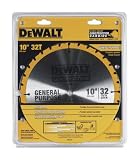 DeWalt DW3103 Series 20 10-Inch 32 Tooth ATB Thin Kerf General Purpose Saw Blade with 5/8-Inch Arbor