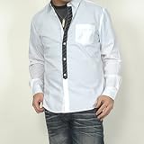 (ルイスシャブロン)LOUIS CHAVLON シャツ メンズ 無地 フェイクネクタイ Tシャツ ネックレス 付き 3点セット 長袖