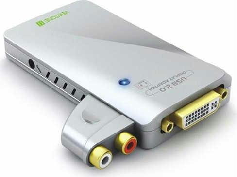 External hard drive:Arkview Multi-Display USB 2.0 to DVI/VGA/HDMI Adapter External Video Card (Link up to 6 Displays) 1600x1200 High Resolution with RCA Audio Jack