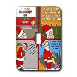 Rich Diesslins Funny Christmas Cartoons - Santa Tries to Compete with Company Christmas Commercials - Light Switch Covers - single toggle switch