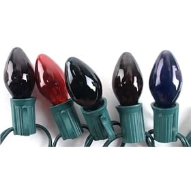 Multicolored C7 Christmas Lights, 25 Lights