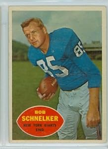 1960 Topps FB 76 Bob Schnelker Giants Excellent
