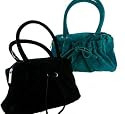 Bewitched Accessories Suede Bag With Ruched Pocket And Bow Detail Available In Raspberry And Rose