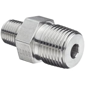 Parker 2-2 MHN-SS  316 Stainless Steel Pipe Fittings Male Hex Nipple 1/8" NPT