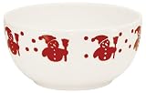 Waechtersbach Holiday George Cereal Bowls, Set of 4, White with Cherry Snowman