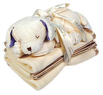 Cloud b Baby Lavender Lab with 3 Spill Cloths - Natural