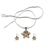 Multi Gemstone Earring and Pendant in Sterling Silver With Garnet Gemstones 32 gms.