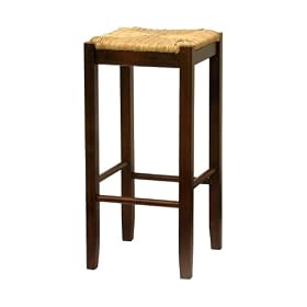Winsome Wood 29-Inch Square Rush Seat Bar Stool, Set of 2 by Winsome Wood