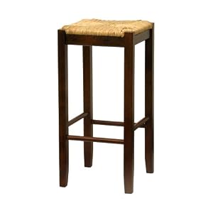 Winsome Wood 29-Inch Square Rush Seat Bar Stool, Set of 2 by Winsome Wood