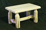 Log Furniture - Footstool-Varnished - Free Shipping 48 States